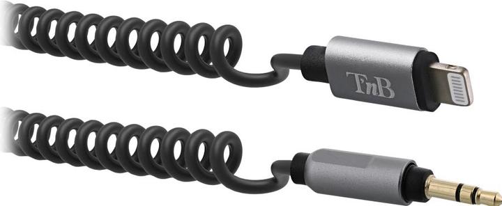 Actual product image T'nB Lightning/3.5mm Jack Coil Cable (1.50 m, Lightning)