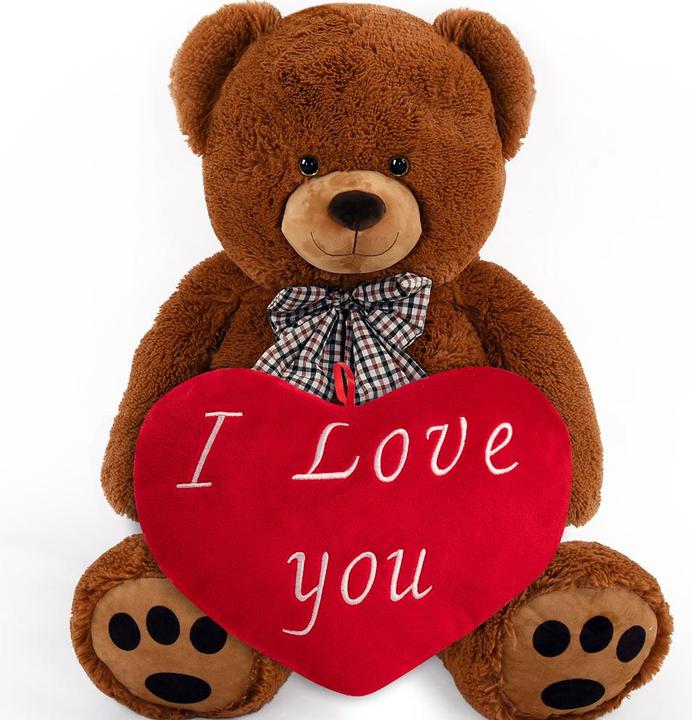 Braun mit Herzkissen 30cm