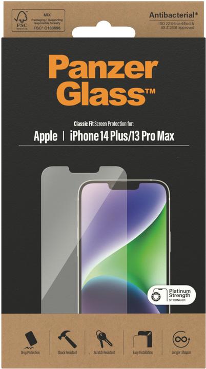 Image du produit PanzerGlass Classic Fit (1 pcs, Apple iPhone 13 Pro Max, Apple iPhone 14 Plus)