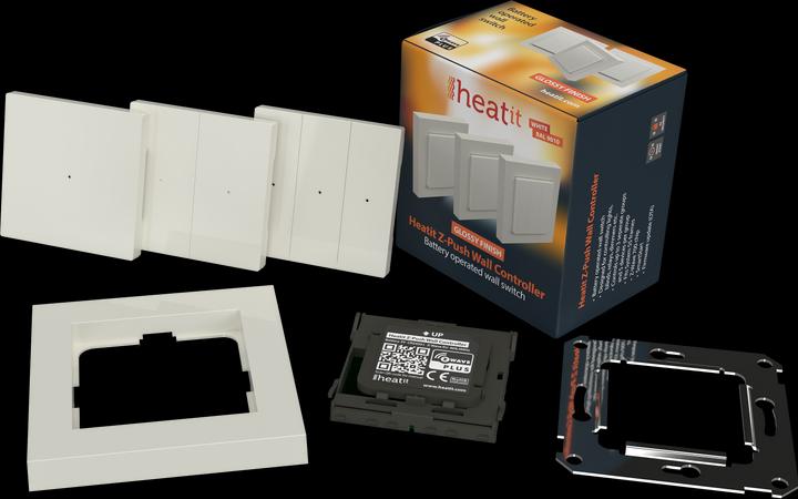 Productafbeelding Heatit Bedieningselementen - Interrupteur sans fil Z-Wave+ 700 Z-Push Wandcontroller