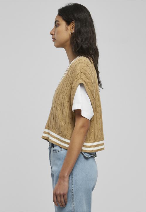 Produktbild Urban Classics Ladies Cropped Knit College Slipover (L)