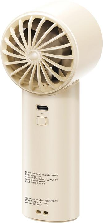 Actual product image Verbatim CoolnGo Handheld Fan White