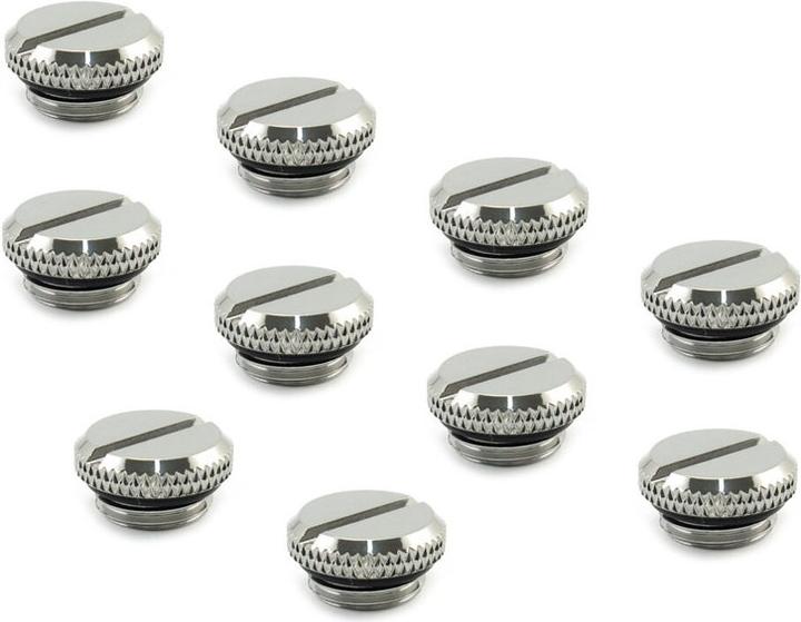 Tappi Per Impianti Raffreddamento Ad Acqua PC - 5 Pezzi In Ottano Cromato G1/4 - Foto 3