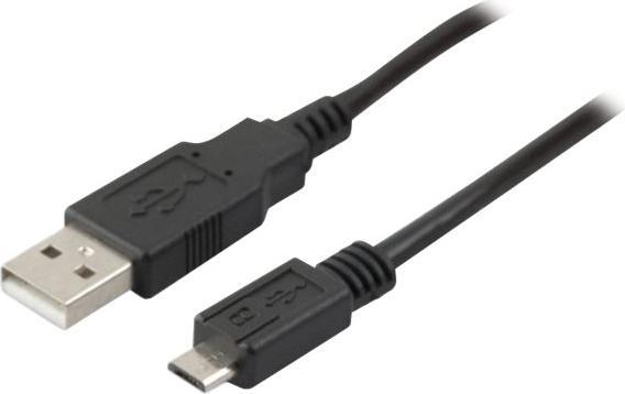 Actual product image Exertis Connect Micro USB 2.0 cable, USB St. A / USB Micro St. B, 2.0 m, black Frequently required connection cable (2 m, USB 2.0)