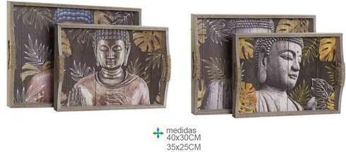 Produktbild Green Tree Tray Buddha Set 2 un. 40X30X6