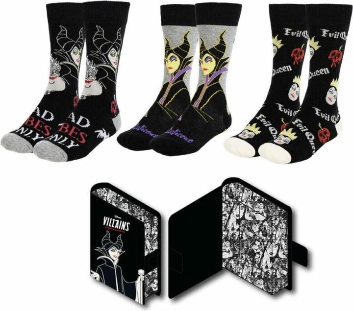Cerda DISNEY VILLAINS - Pack de 3 Paires de Chaussettes (Taille 36-43) (3er Pack, 36 - 43)
