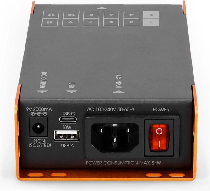 Image du produit Palmer Audio PWT 12 IEC - Alimentation universelle pour pédalier avec USB (Pédalier)