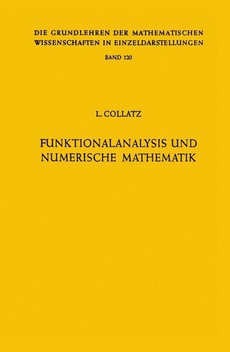 Produktbild Funktionalanalysis und Numerische Mathematik (Deutsch, Lothar Collatz, 2012)
