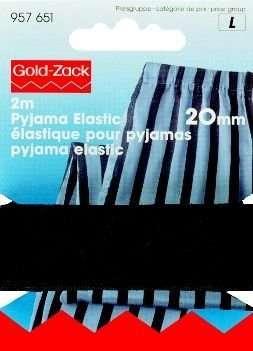 Produktbild Prym Pyjama-Elastic, schwarz 20 mm, Karte 2 m