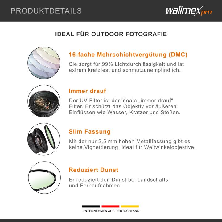 Produktbild Walimex pro pro UV-Filter Slim Super DMC 72mm (72 mm, UV-Filter, 72 mm)