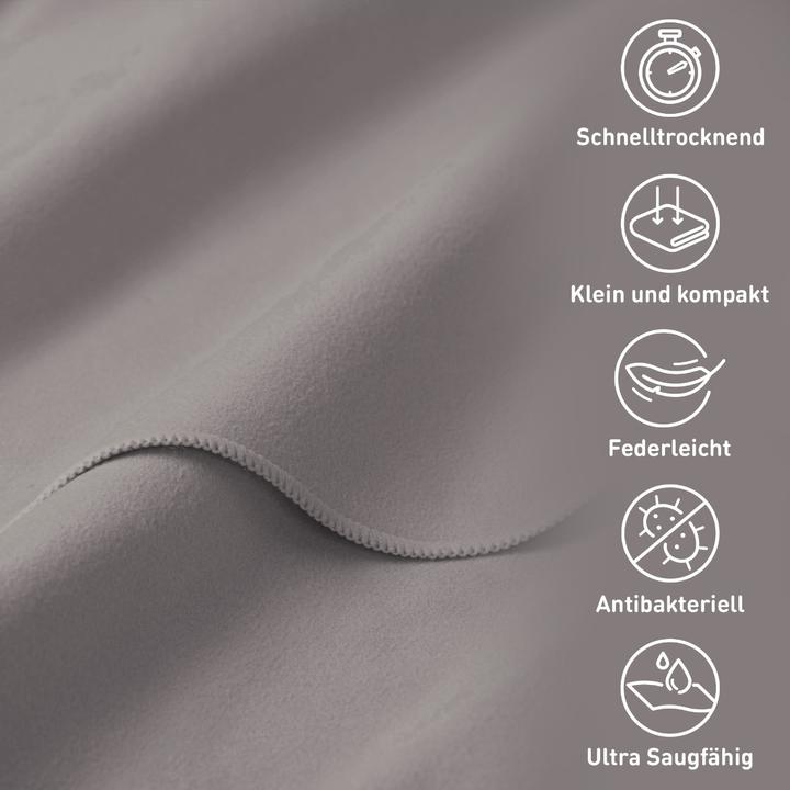 Produktbild Fit-Flip Fitnesshandtuch Mikrofaser mit Reissverschlusstasche 130x48cm (130 x 48 cm)