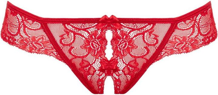 Actual product image Christine Le Duc Spitzenstring mit offenem Schritt Marzia Rot (XXL)