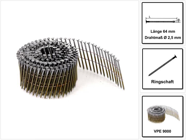 Bostitch F Nails (9000 Piece, 64 mm)