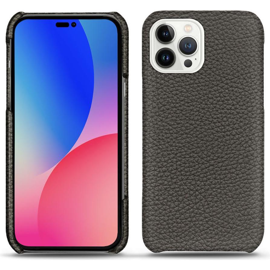 Noreve Lederschutzhülle (Apple iPhone 14 Pro Max), Smartphone Hülle, Grau