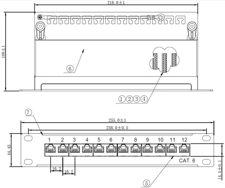 Produktbild Renkforce Patchpanel 12 Port 10”³ CAT6