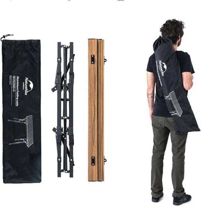 Produktbild Naturehike Aluminium Campingtisch in Holzoptik
