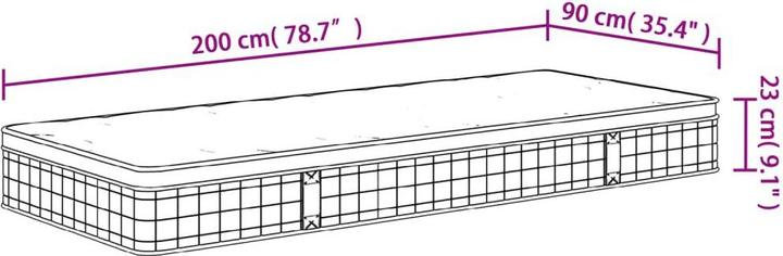 Actual product image VidaXL Jerrylee (90 x 200 cm, Spring core)