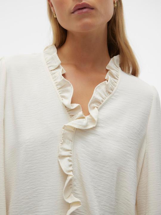 Produktbild Vero Moda Normal geschnitten V-Ausschnitt Elastische Bündchen Voluminöser Armschnitt Top Bluse (L)