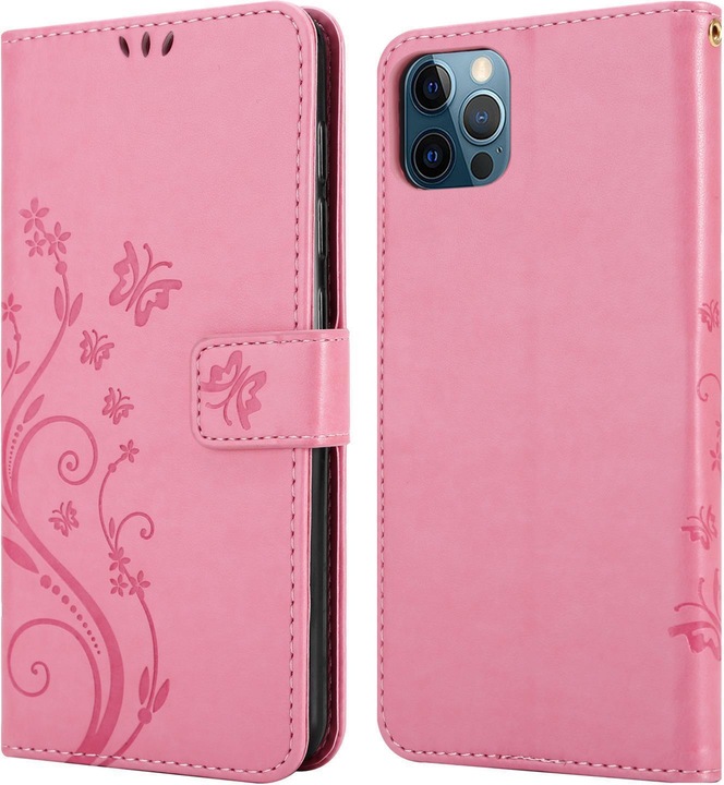 Actual product image Cadorabo Flower Book cover (Apple iPhone 13 Pro Max)