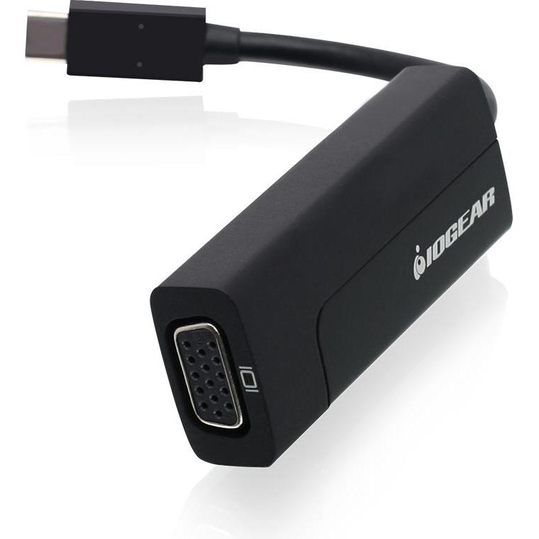 Thumbnail - Iogear USB-C to VGA Adapter (USB Typ-C, 17.15 cm), Data + Video Adapter, Schwarz