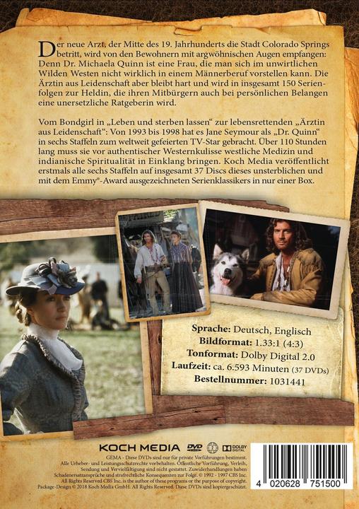 Produktbild Plaion Dr Quinn - Ärztin aus Leidenschaft - Die komplette Serie mit Film (Keepcase) (37 DVDs) (DVD, 2019, Deutsch)