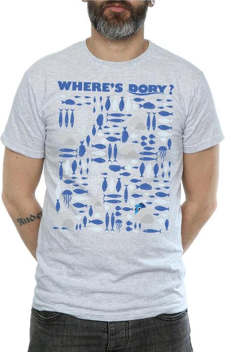 Actual product image Disney Mens Finding Dory Where's Dory? T-Shirt (S)