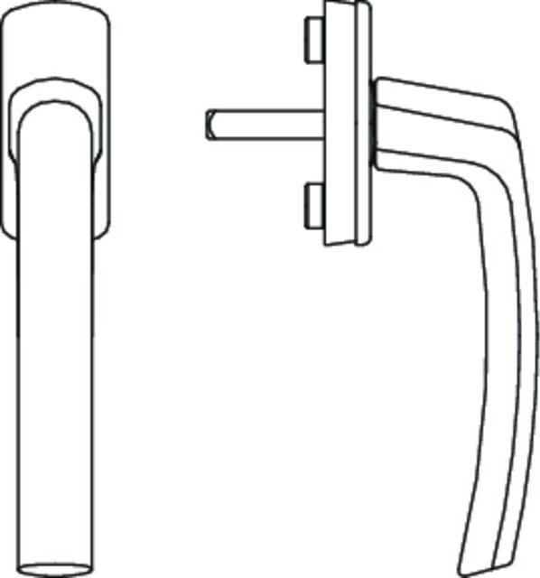 Image du produit Maco Poignée de fenêtre HARMONY, came 12 mm, VK 7x32 mm, alu argent anodisé