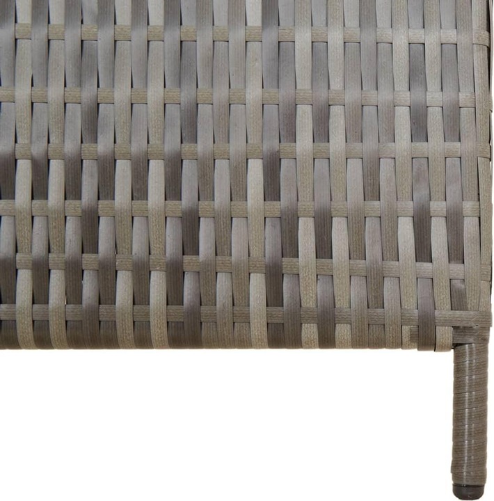 Actual product image VidaXL Screen 5-piece grey poly rattan,Colour: Grey,Material: Poly