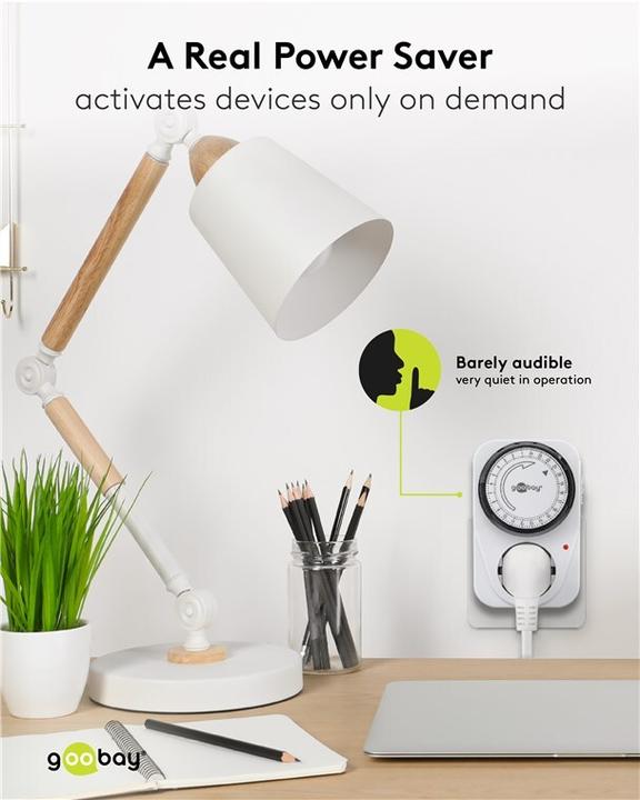 Actual product image Goobay Analog timer, 3 pieces, White