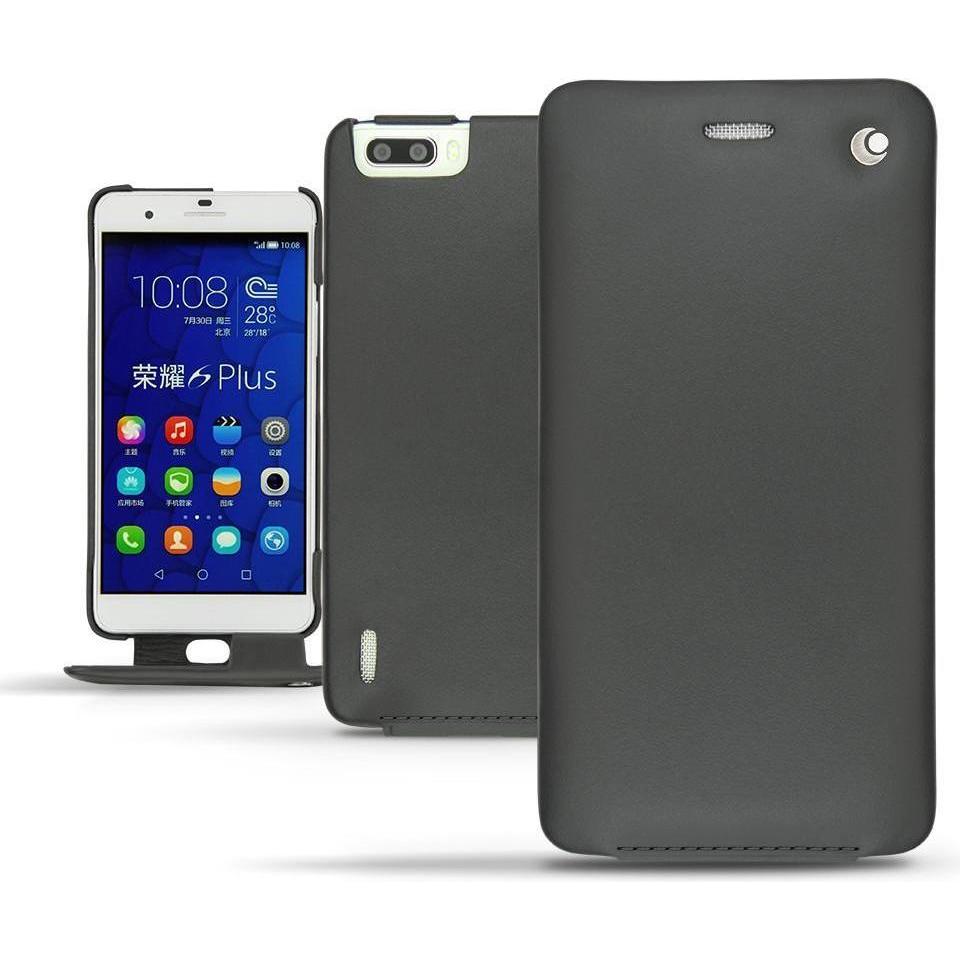 Noreve Lederschutzhülle (Honor 6 Plus), Smartphone Hülle, Schwarz