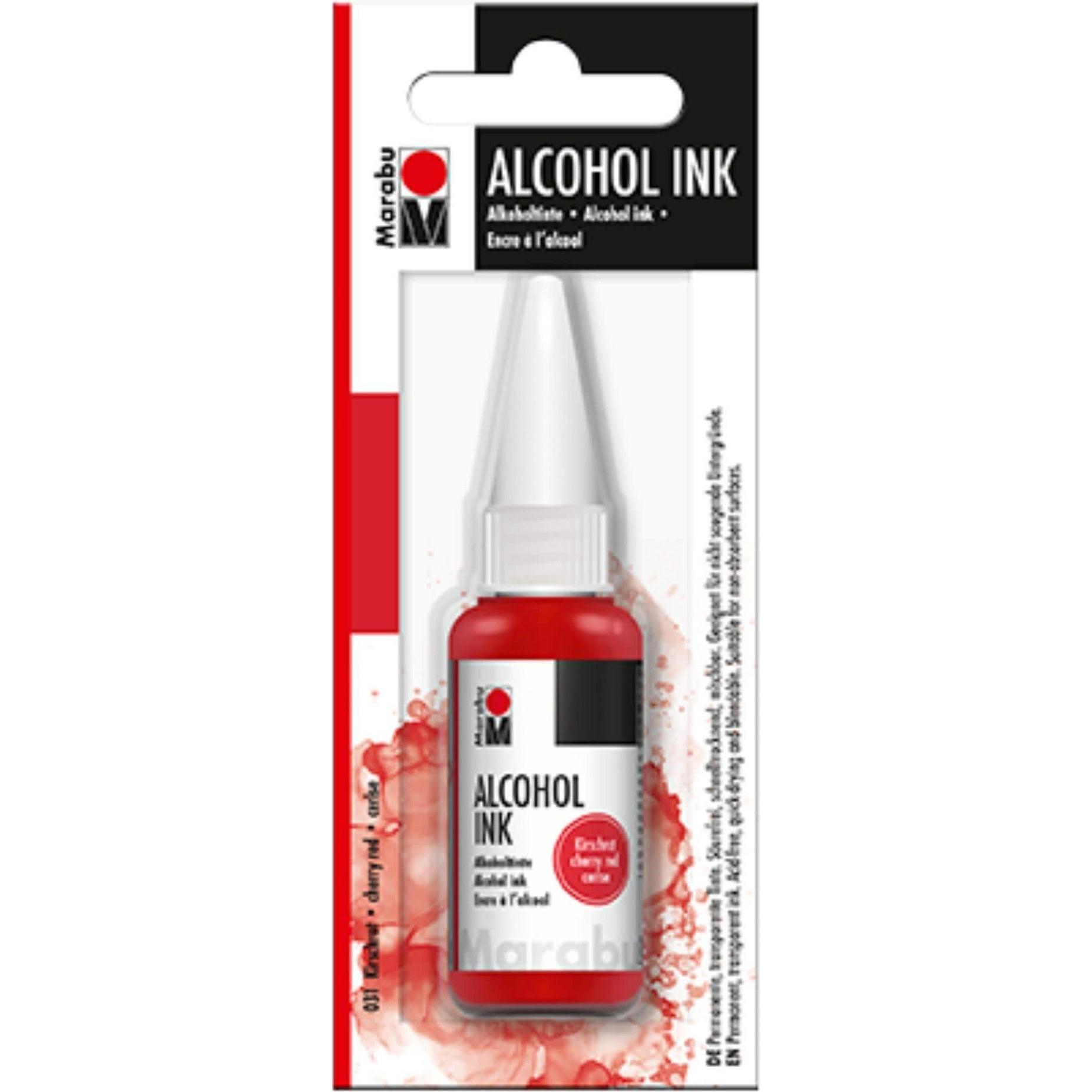 Marabu, Künstlerfarbe + Bastelfarbe, Alkoholtinte Ink Kirschrot, 20 ml (Kirschrot, 20 ml)