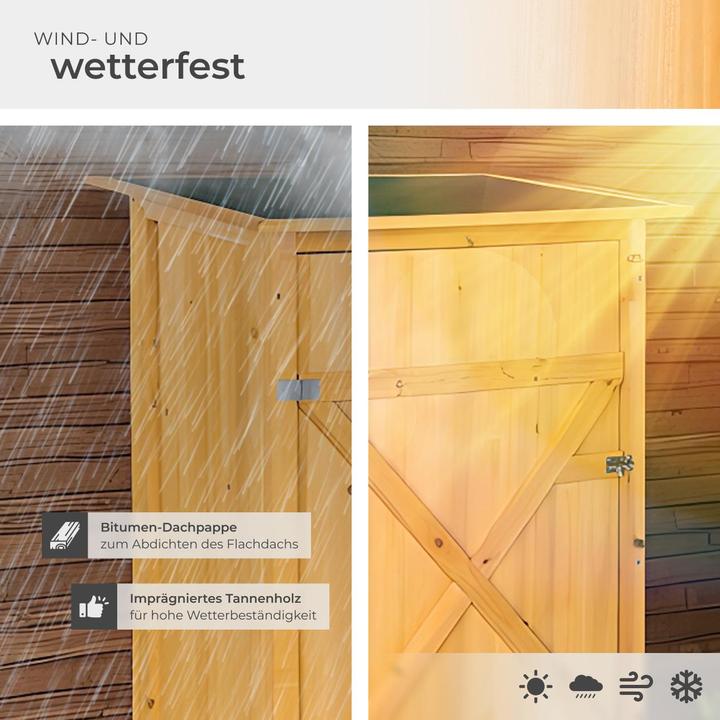 Produktbild tectake Gartenschrank mit Flachdach