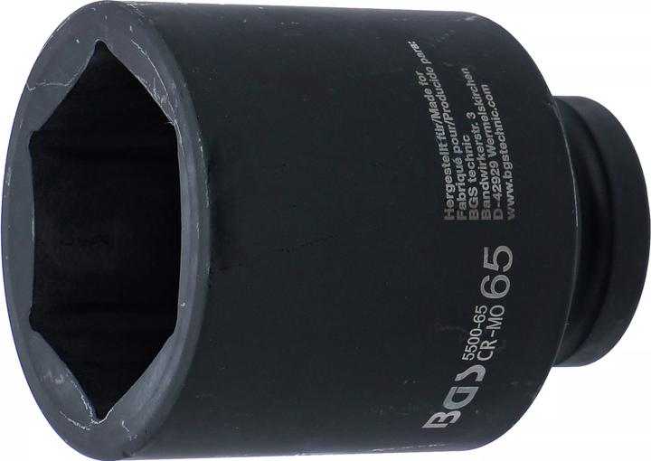 Produktbild BGS Kraft-Steckschlüssel-Einsatz Sechskant, tief Antrieb Innenvierkant 25 mm (1") SW 65 mm (65 mm)