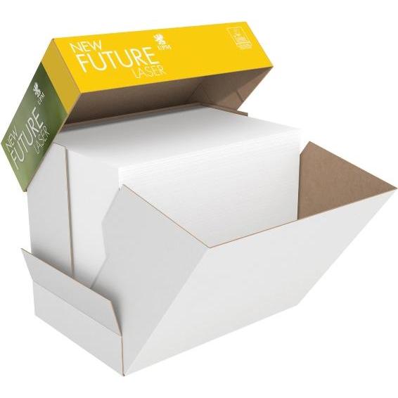 UPM Paper, Kopierpapier, Papir til sort/hvid-print New Future Lasertech, med hul, A4, 80 g 2.500 ark