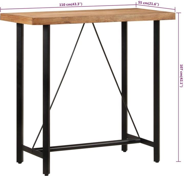 Actual product image vidaXL Bartisch (110 x 55 x 107 cm)