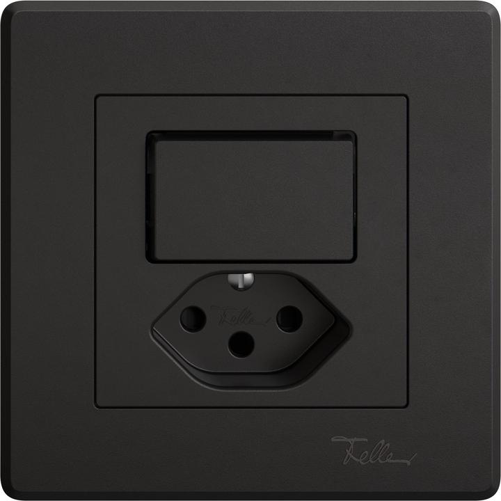 Actual product image Feller EDIZIO Liv flush-mounted small combination SCH3/1xT13 black