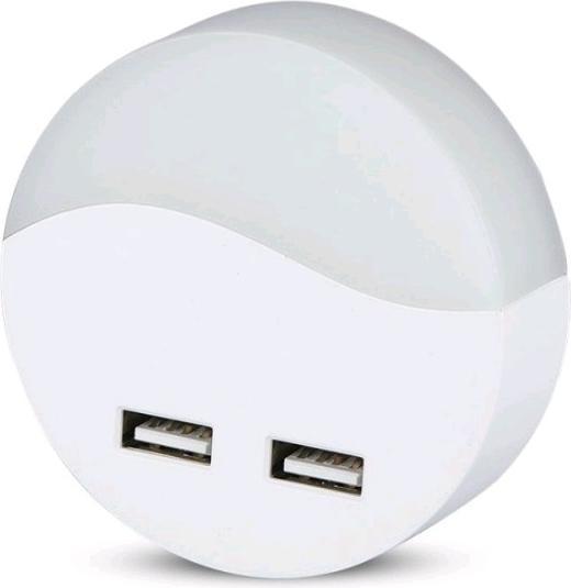 V-TAC VT84RD Veilleuse LED USB Ronde 4000K