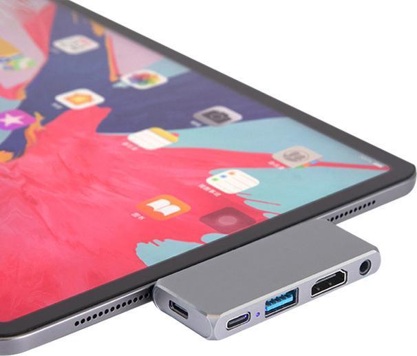 Immagine prodotto JTI USB-C multiporta - HDMI, USB-C, USB-3.0, 3,5 mm (USB-C, 5 porte)