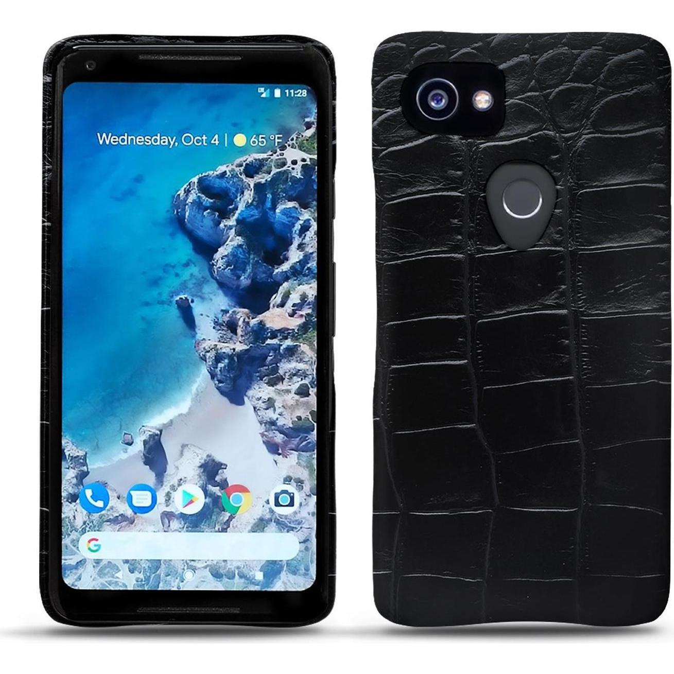 Noreve Lederschutzhülle (Google Pixel 2 XL), Smartphone Hülle, Schwarz