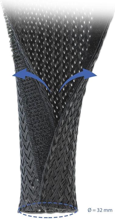 Productafbeelding Delock Kabeldoorvoer 10mx32mm, met klittenbandsluiting (Kabeldoorvoer, 1000 cm)