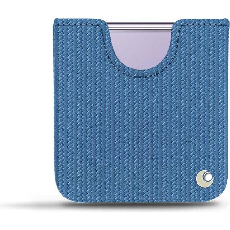 Noreve Lederschutzhülle (Samsung Galaxy Z Flip4), Smartphone Hülle, Blau