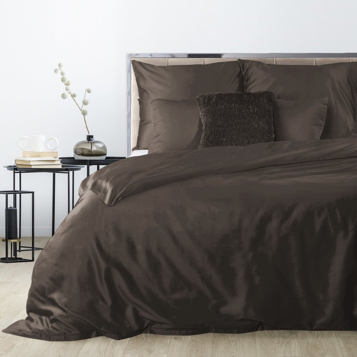 Produktbild Eurofirany EUROFIRANA NOVA Bettwäscheset aus hochwertigem Baumwollsatin, einfarbig, 220 x 200 cm (Duvetbezug, 220 x 200 cm)