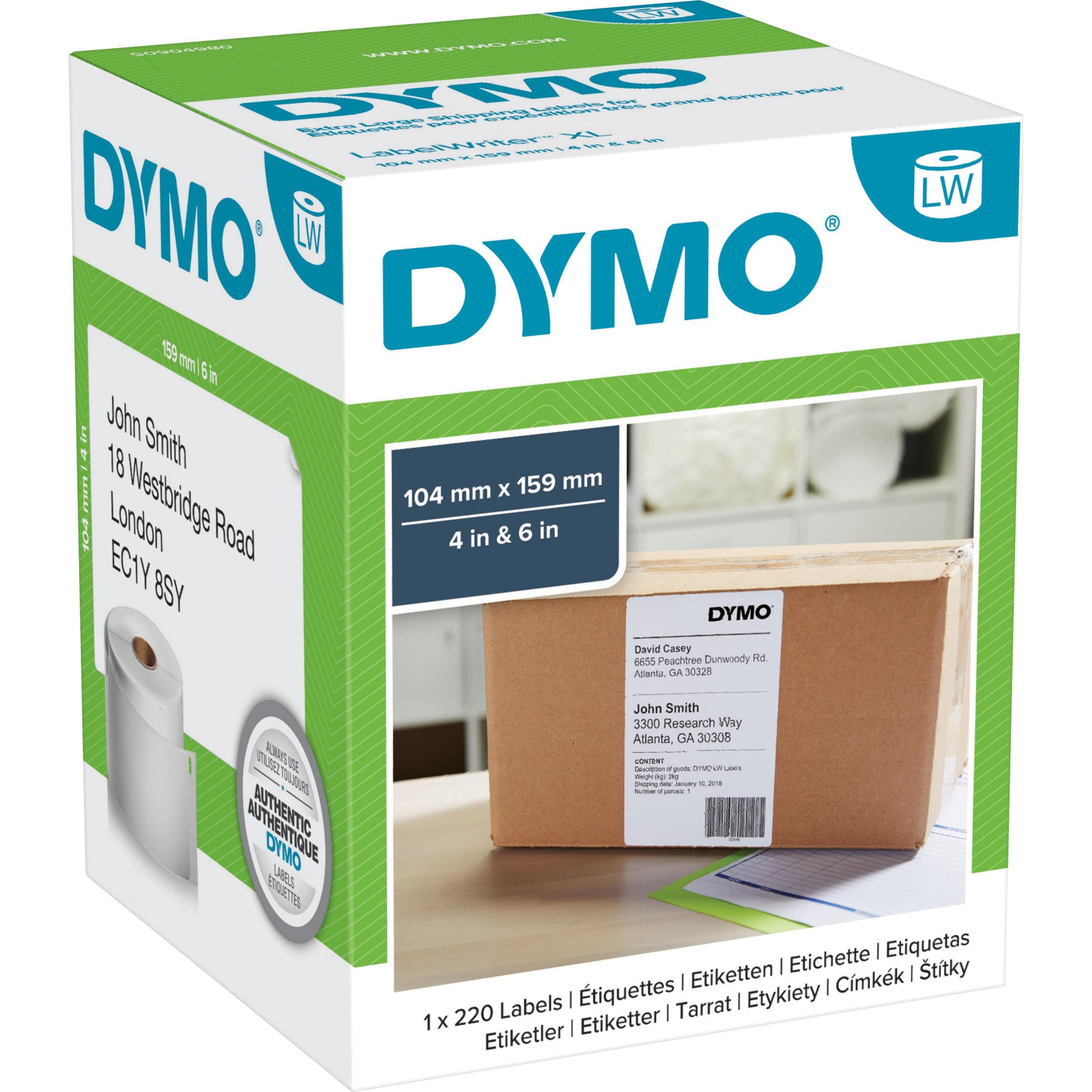 Dymo, Etiketten, Etiketten LabelWriter 4XL 104x159 mm, 220 Stk.