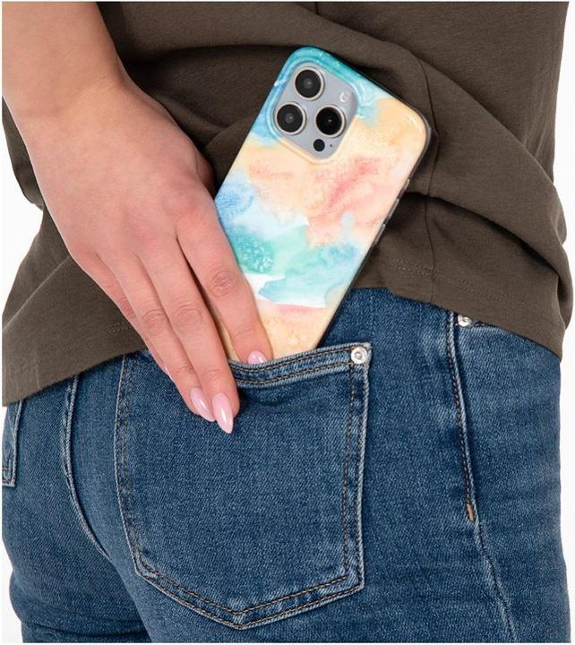 Actual product image Evelatus iPhone 15 Pro PC Customised Print Design Marble (Apple iPhone 15 Pro)