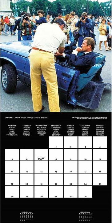 Actual product image James Bond 2026 Square Wall Calendar