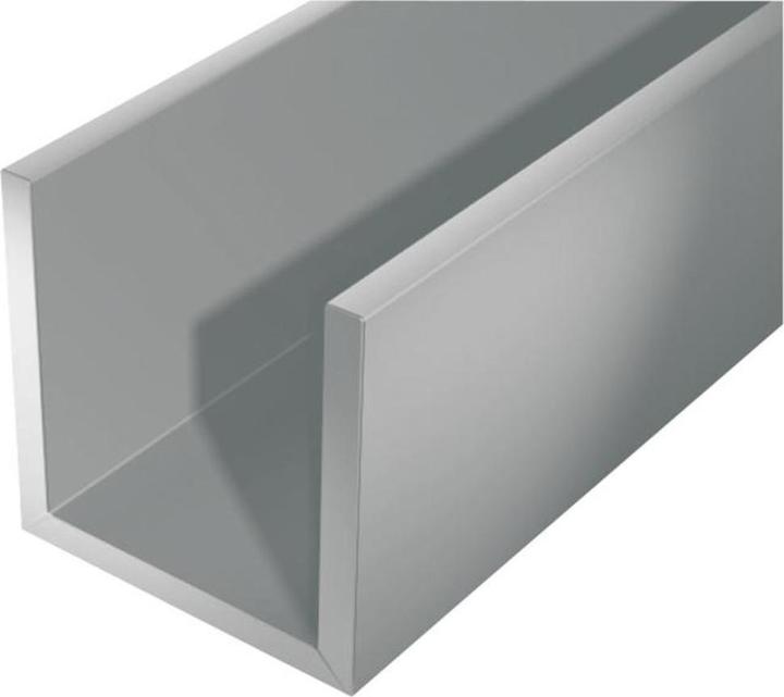 Actual product image Magni Alberts 473891 U-profile aluminium, silver anodised 1000 x 22 x 10 mm