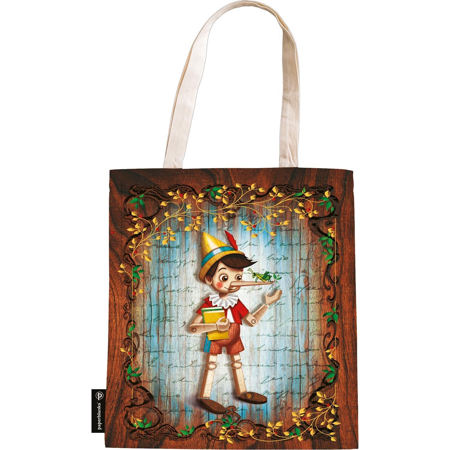 Paperblanks, Quaderni + Bloc notes, Canvasbag Carlo Collodi, Pinocchio 380 x 380 x 90 mm (Copertina rigida)
