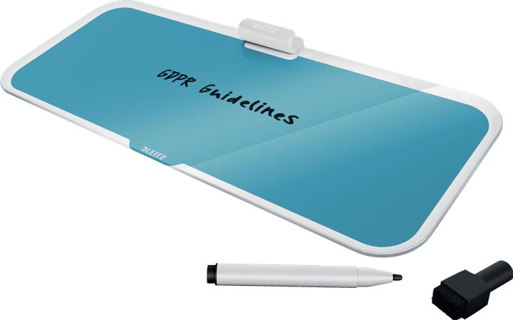 Immagine prodotto Leitz Memoboard da tavolo in vetro blu (38 x 15 cm)