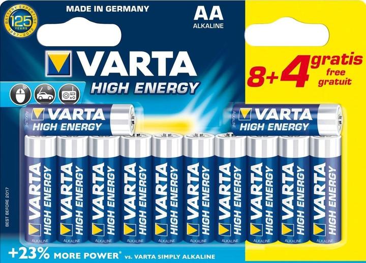 Actual product image Varta High Energy (12 pcs., AA / LR6 / LR06 / Mignon / R6 / R14505)