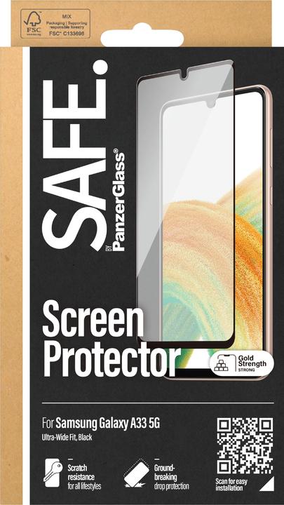 Actual product image Safe. Screen protector Case Friendly Galaxy A33 5G (1 Piece, Samsung Galaxy A33 5G)